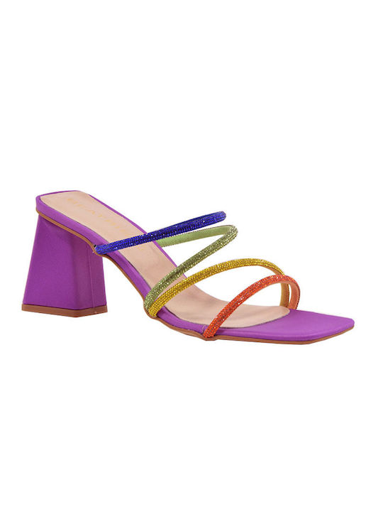 Piedini Fabric Women's Sandals Purple