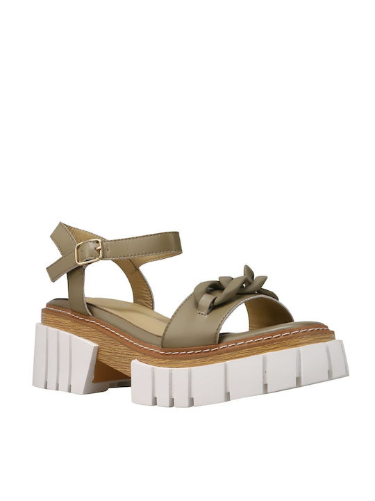 Favela Leather Women's Sandals Beige