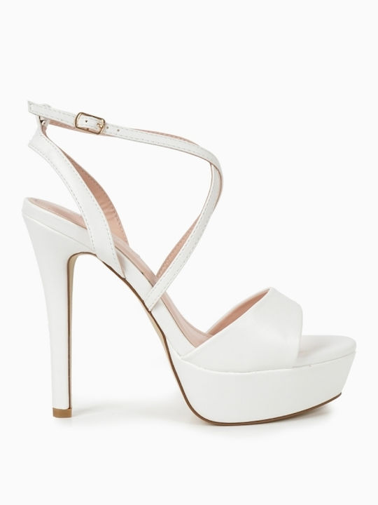 Piazza Shoes Platform Women's Sandals White