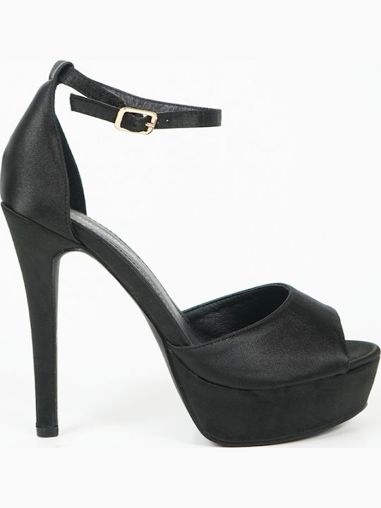 Fabric Sandals Black