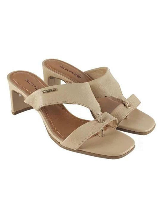 Bottero Leder Damen Sandalen in Beige Farbe