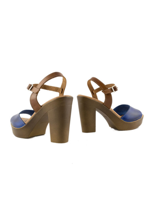 Leather Sandals Blue