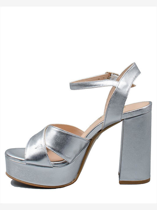 Zakro Collection Platform Women's Sandals Silver