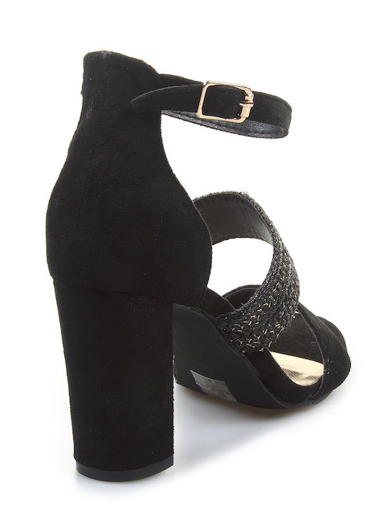 Suede Sandals Black