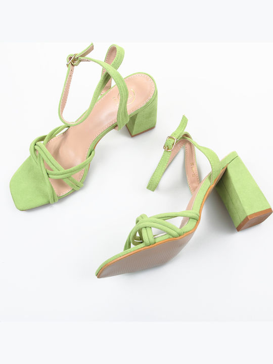 Suede Sandals Green
