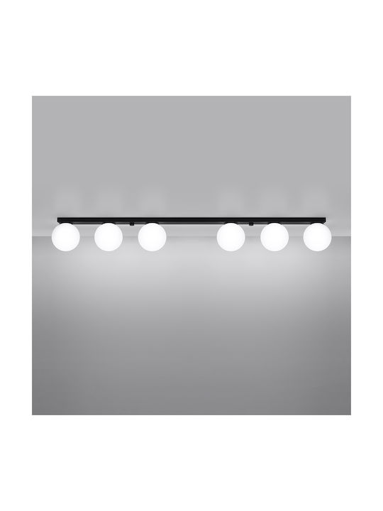 Sollux Ceiling Mount Light 122cm Black with Socket G9