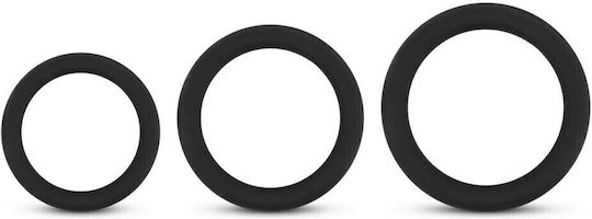 Easytoys Cockrings Silicone Set Black 3τμχ