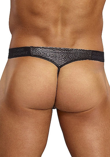 Malepower Micro G-String V Ανδρικό Sexy String Μαύρο
