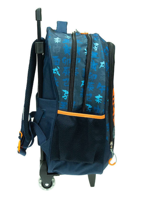 Gim Naruto Letters School Bag Trolley Elementary, Elementary in Blue color 27lt