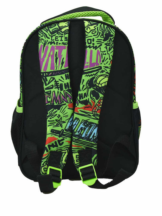 Gim TMNT Ninja Turtles School Backpack Kindergarten with Water Bottle Holder Green 12 Litres 24 x 12 x 31cm