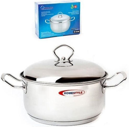 Homestyle Βαθιά Ανοξείδωτη Κατσαρόλα 10.3lt / 30cm Homestyle Βαθιά Ανοξείδωτη Κατσαρόλα 10.3lt / 30cm