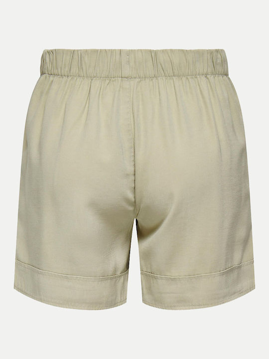 Only Women's High-waisted Shorts Moss Gray Beige