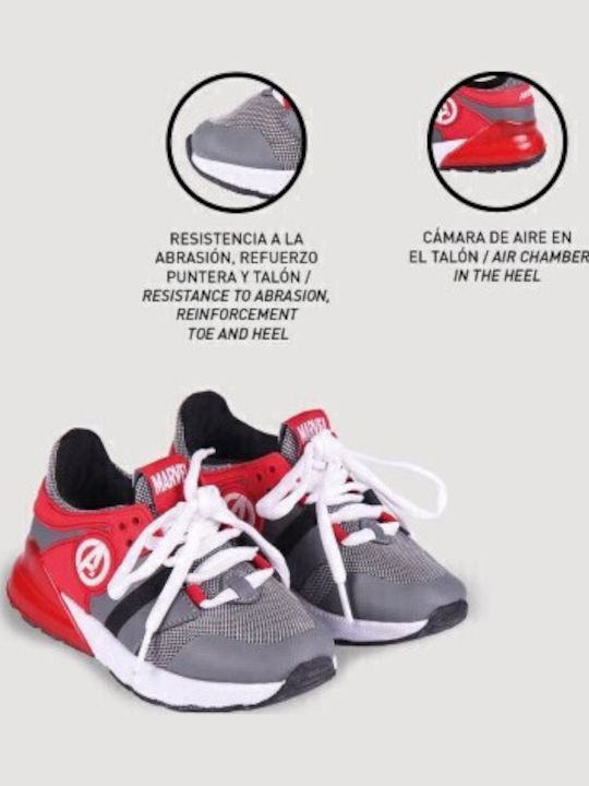 Avengers Kids Sneakers Gray with Lights