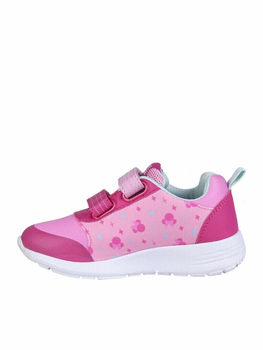 Minnie Mouse Παιδικά Sneakers με Σκρατς Ροζ