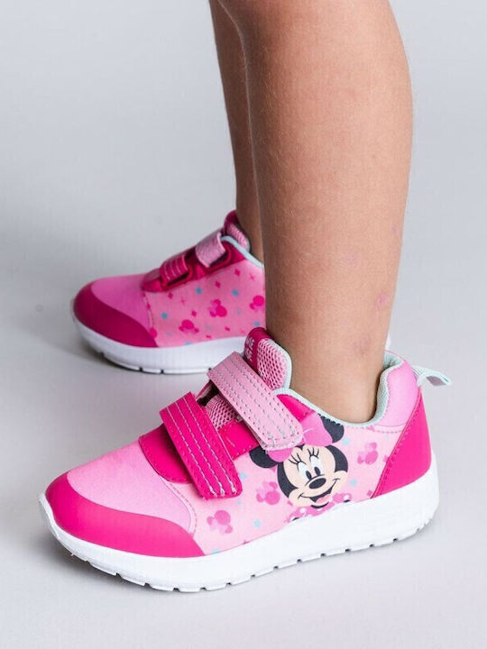 Minnie Mouse Παιδικά Sneakers με Σκρατς Ροζ