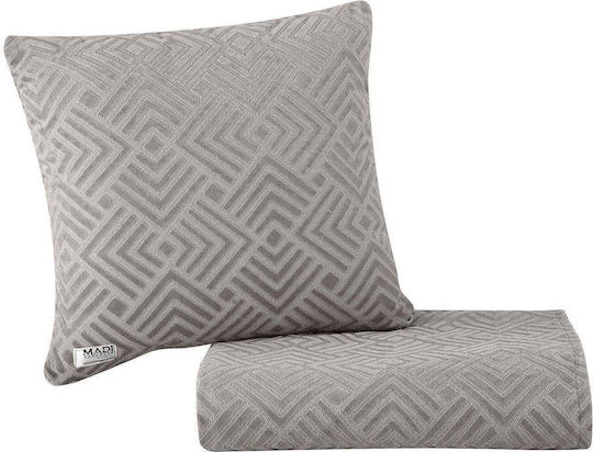 Madi Lavir Ριχτάρι Πολυθρόνας Ζακάρ 180x180εκ. Beige
