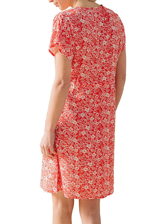 C'est Beau La Vie Sommer Mini Hemdkleid Kleid Rot