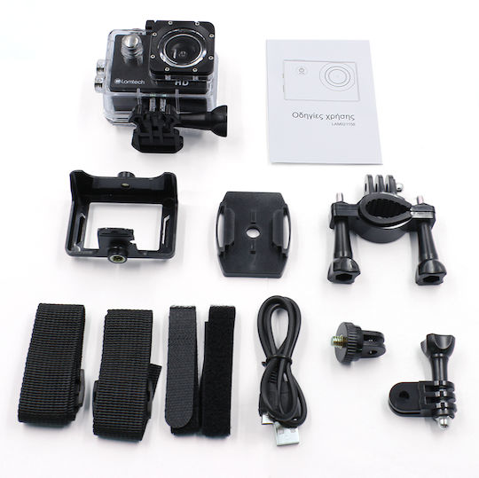 Lamtech LAM021158 Action Camera Full HD (1080p) Υποβρύχια (με Θήκη) με Οθόνη 2" Μαύρη