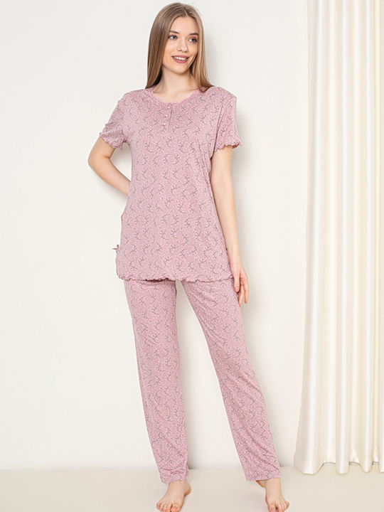 Baki Summer Women's Pyjama Set Pink