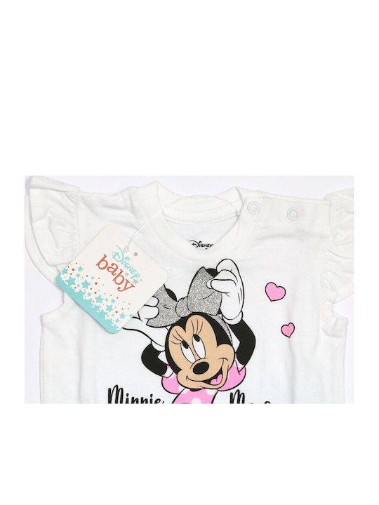 Παιδικό Σετ με Σορτς Καλοκαιρινό 2τμχ Λευκό Minnie