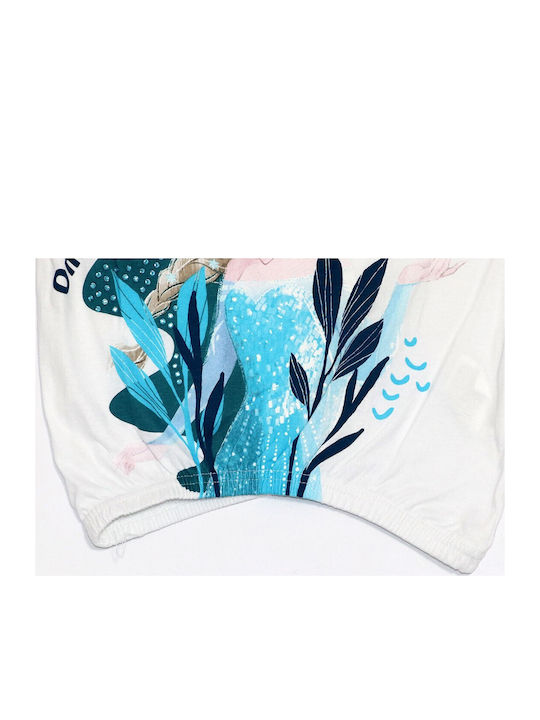 Kids' Set with Shorts Summer 2pcs White Frozen