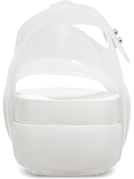 Crocs Flatforms Women's Sandals White