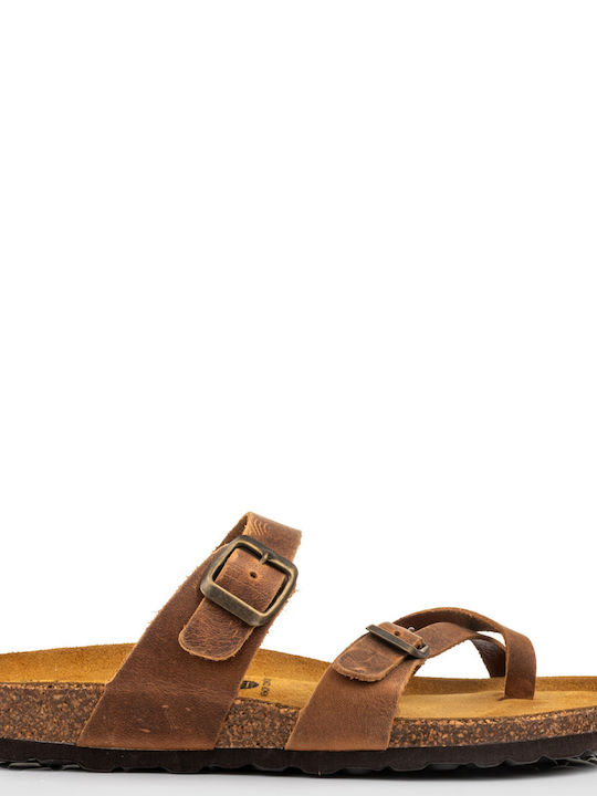 Oak & Hyde Women's Flat Sandals Anatomic in Brown Color