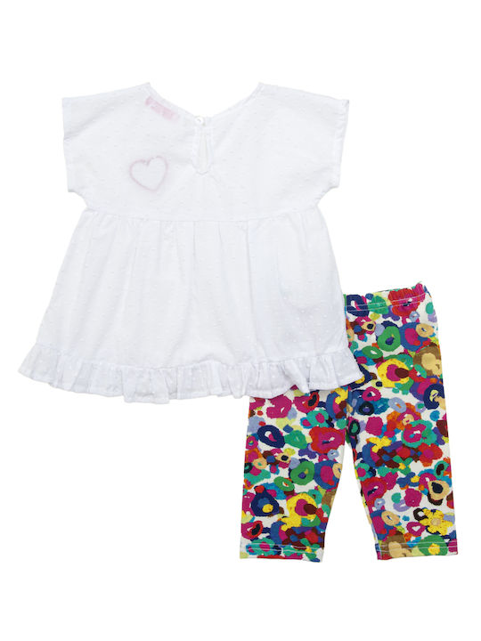 Babylon Kinder Set mit Leggings Sommer 2Stück Weiß