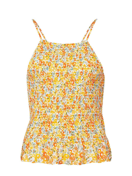 Women's Summer Blouse Sleeveless Orange