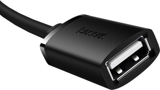 Baseus USB 2.0 Kabel USB-A-Stecker - USB-A-Buchse Schwarz 0.5m B00631100111-00
