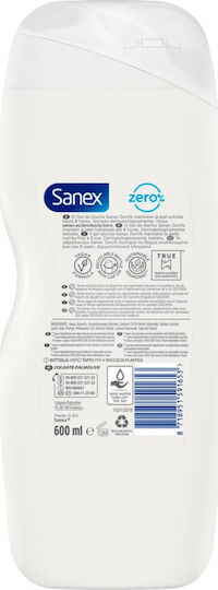 Sanex Zero 0% Dry Skin Αφρόλουτρο σε Gel Ενυδατικό 600ml