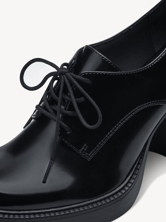 Women's Synthetic Leather Oxford Shoes Black