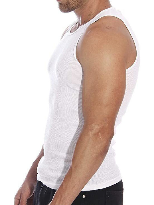 Men's Sleeveless Undershirts White 2Pack