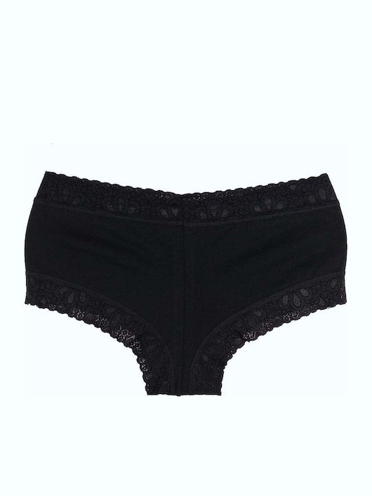Damen Slip mit Spitze Beige