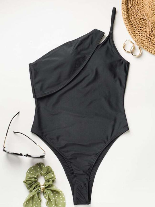 One Piece Swimsuit with Removable Padding Black