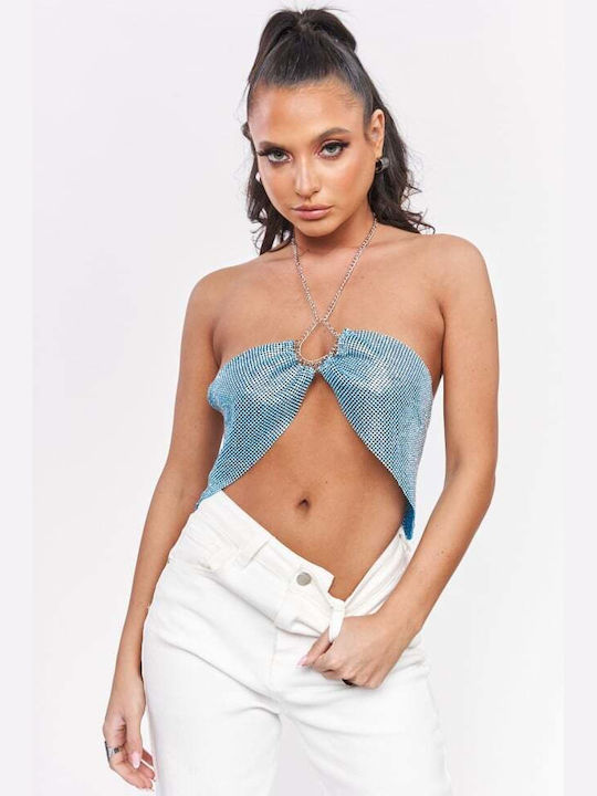 Γυναικείο Crop Top Γαλάζιο