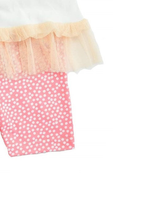 Kinder-Set mit Leggings Sommer 2Stück Weiß