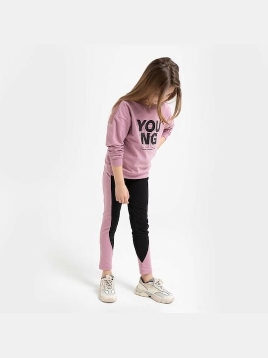 Fun Strike Kids Set with Leggings Winter 2pcs Pink