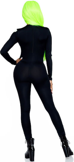 Leg Avenue Skeleton Catsuit Sexy Στολή Μαύρη