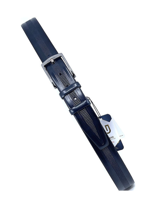 Men's Belt Leather Navy Blue