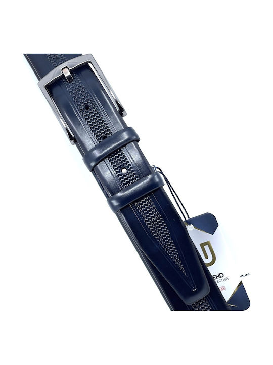 Men's Belt Leather Navy Blue