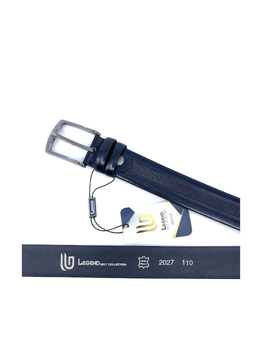 Men's Belt Leather Navy Blue