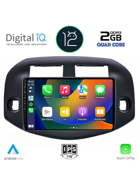 Digital IQ Car-Audiosystem für Toyota RAV 4 2006-2012 (Bluetooth/USB/AUX/WiFi/GPS/Apple-Carplay) mit Touchscreen 10.1"