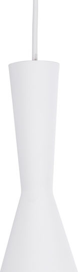 GloboStar Shanghai Ceiling Light White Bell with E27 Socket 19x38x38cm