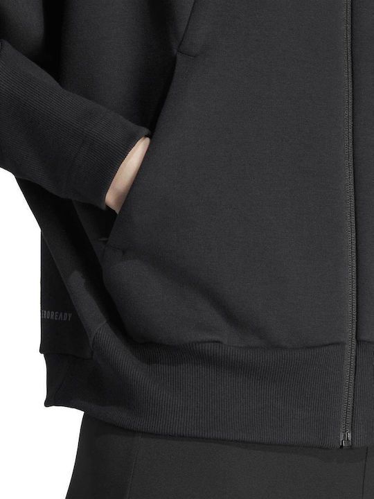 Z.N.E. Women's Sweatshirt Jacket Hooded Black