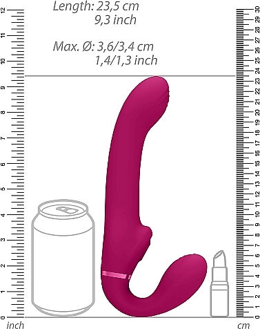 Vive Strapless Strap On με Dildo σε Ροζ Χρώμα