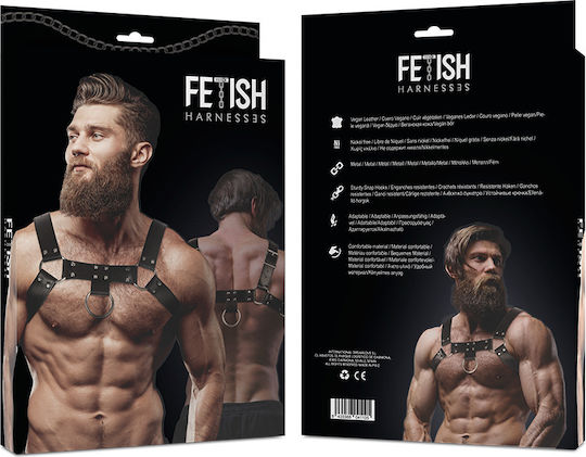 Fetish Submissive Ανδρικό Harness Μαύρο