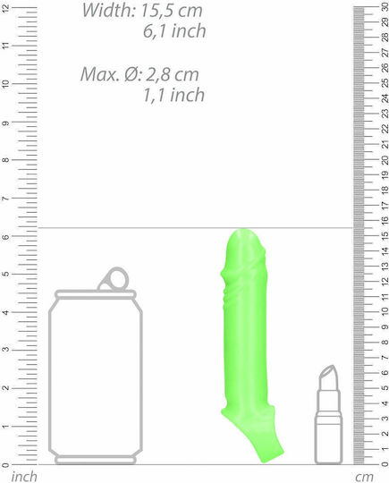 Shots Extensie De Penis Verde 15cm