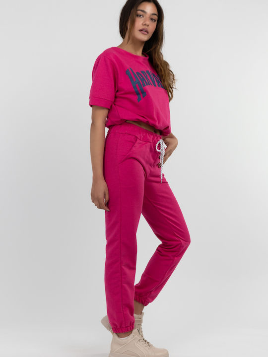 Sweatpants Set Fuchsia