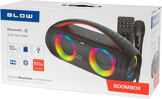Blow Boxă Karaoke Cu Microfon Cu Fir Și Efecte De Iluminare Boombox 30-356# Negru